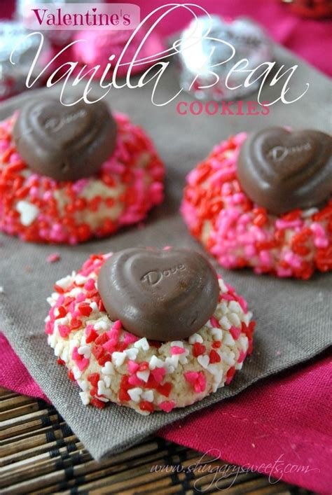 Vanilla Bean Cookies With Chocolate Hearts Shugary Sweets Dove