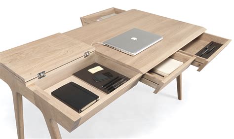 The shifty shelf by daniel schofield includes a small storage drawer in the front. Wewood Metis Desk