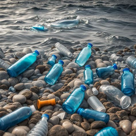 Premium Ai Image Plastic Water Bottles Pollution In Ocean Environment