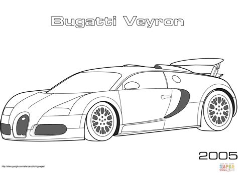 Ausmalbild: 2005 bugatti veyron