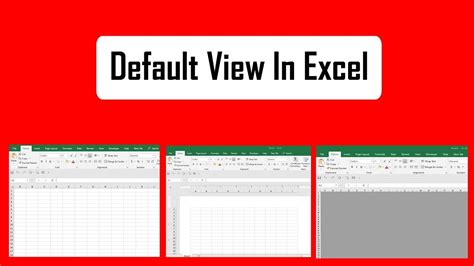 How To Change Default View In Excel Excel Formulas