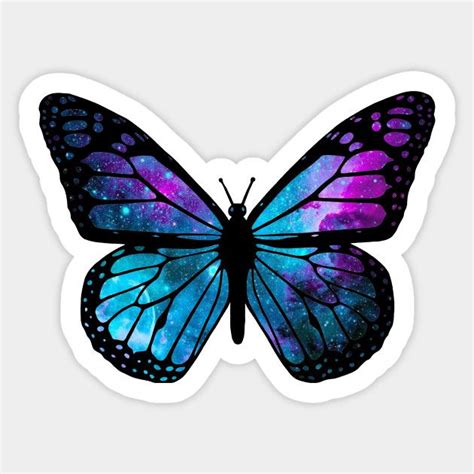 Galactic Butterfly Sticker Butterfly Drawing Butterfly Art