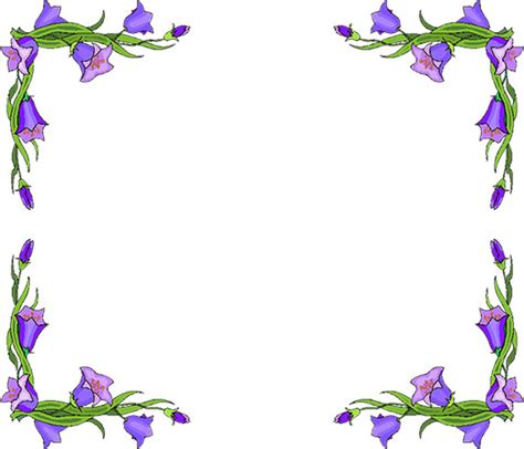 Lilac Flowers Border Clip Art Cliparts