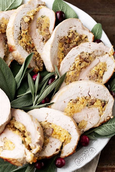 Southern Inspired Turkey Roulades With Sausage Cornbread Honey Glazed