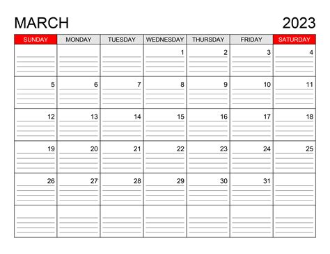 Calendar For March 2023 Free Calendarsu