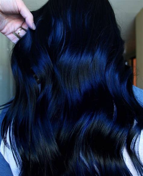 Dark Blue Blue Black Hair Color Dark Blue Hair Purple Hair Ombre