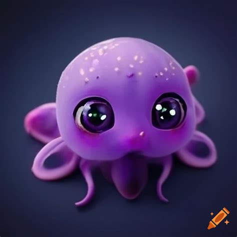 Cute Purple Octopus On Craiyon