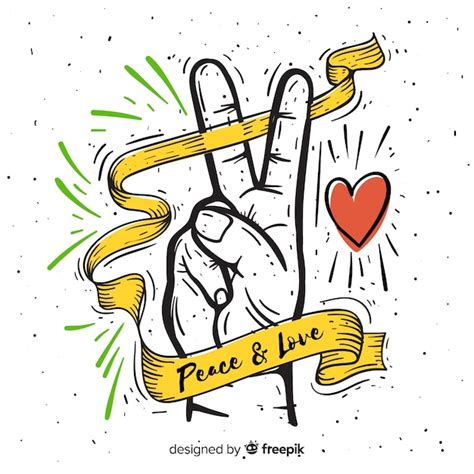 Free Vector Hand Drawn Peace Sign Hand