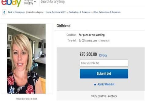 Man Puts Up Girlfriend For Sale On Ebay And Her Price Reaches £70 200 Trending And Viral News