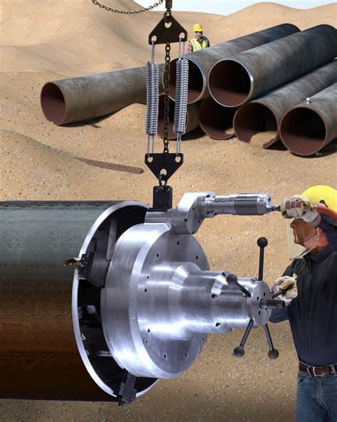 Pipeline Beveling Tool Preps Large Diameter Pipe For Welding Venmark