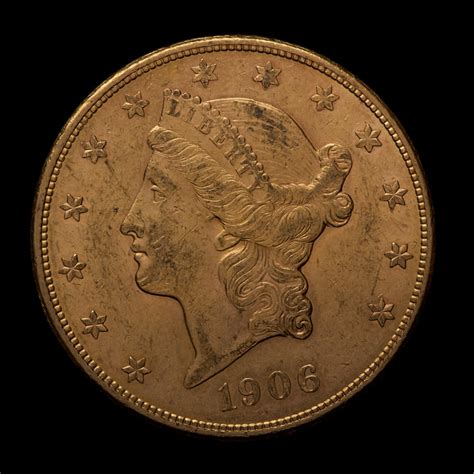 1906 S 20 Liberty Head Gold Double Eagle Gold Coin Pristine Auction