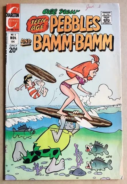Pebbles And Bamm Bamm 8 “teen Age” 1972 Hanna Barbera Charlton