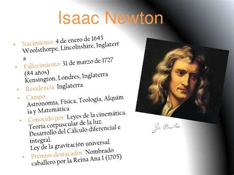 Isaac Newton Diapositivas
