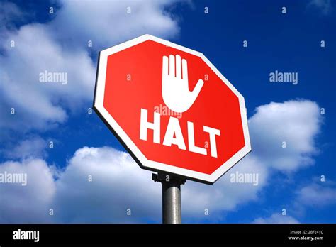 Halt German Stop Sign High Resolution Stock Photography and Images - Alamy