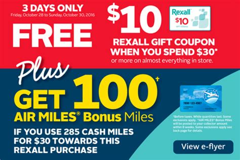 Rexall Pharmaplus Canada Flyers Deals Free 10 Rexall T Coupon