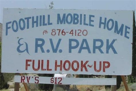 Foothill Mobile Home Park Apartments In Lone Pine Ca