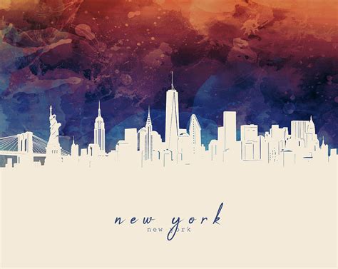 New York Skyline Panorama 3 Digital Art By Bekim M Fine Art America