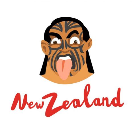 新西兰毛利人脸 — 图库矢量图像© Lenanayashkova 90938324