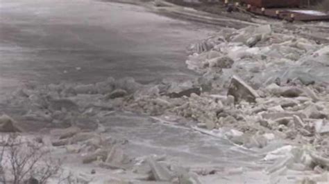Ice Jam Breaks Free On Rocky River Video