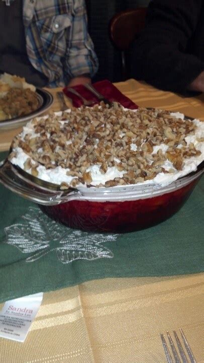 If there were leftovers (seldom), i'd eat those for every meal until it was all. cranberry jello salad for thanksgiving