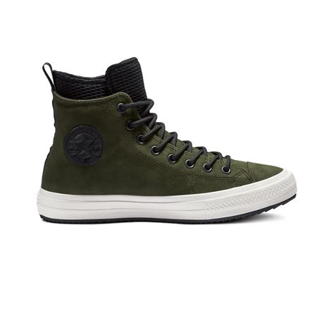Converse Chuck Taylor All Star Waterproof Leather High Top In Green For