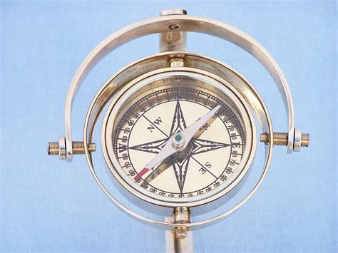 Wholesale Solid Brass Gimbal Compass 7in Hampton Nautical