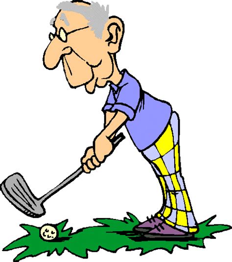 Old Man Playing Golf Cartoon Clip Art Library