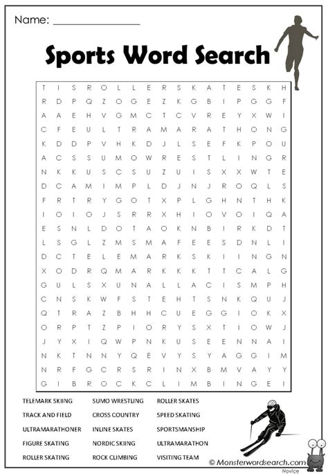 Sports Word Search Printable Printable Word Searches
