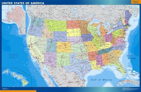 Mapa De Estados Unidos Pol Tico Tienda Mapas