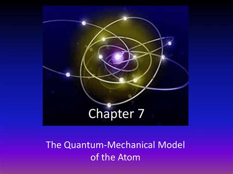 Chapter 7 The Quantum Mechanical Model Of The Atom