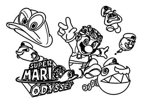 Super Mario Odyssey Coloring Pages Printable For Free Download