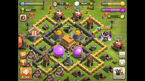 Town hall level 5 base townhall 5 hybrid clash of clans layout created by eletronceclipse. Clash of Clans town hall level 5 base. - YouTube