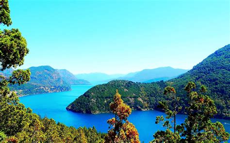 Lacar Lake Province Of Neuquen Argentina Nature Photo Wallpaper Preview