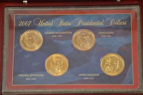 Historic Coin Collection 2007 United States Presidential Dollars