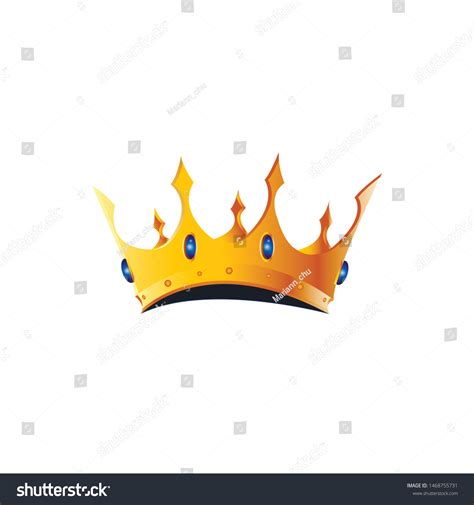 Gold Crown King Symbol Greatness Crown Stock Vector Royalty Free