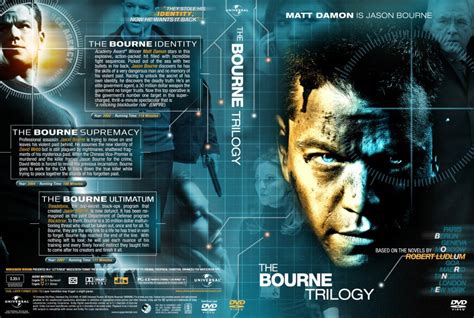 The Bourne Trilogy Movie Dvd Custom Covers The Bourne Trilogy R1 2007 Amaray Sens Dvd Covers