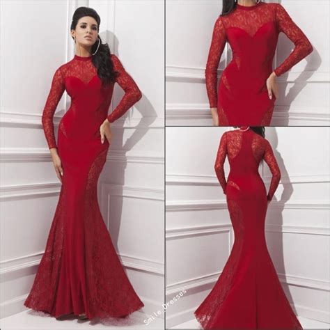 Ximending Red Long Sleeve Formal Dress Online Designer Phenix City