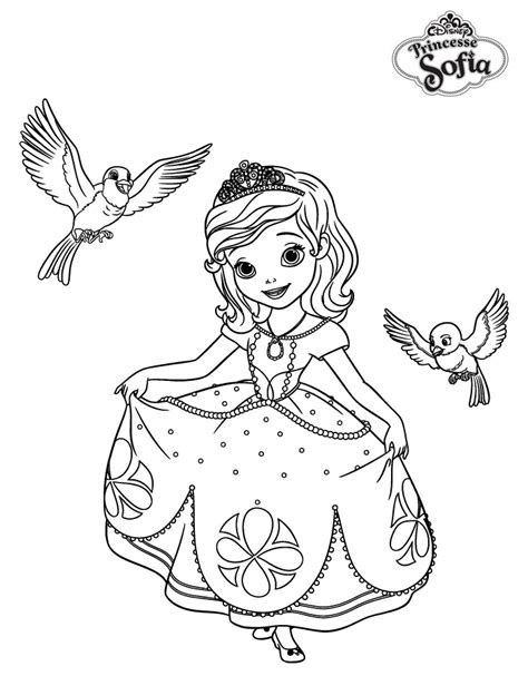 Coloriage Princesse Sofia  Les beaux dessins de Disney à imprimer et