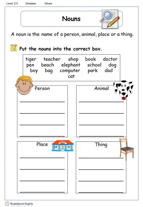 There Is There Are Worksheet English Treasure Trove Nouns Worksheet