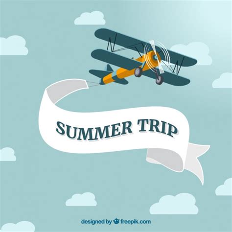 Download Free Vector | Vintage airplane with message