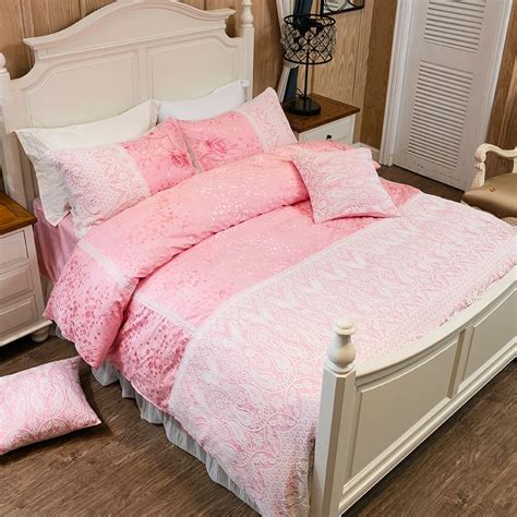 White Lace Princess Luxury Bedding Set For Girls Women King Queen Size Bed Set 46pcs Duvet