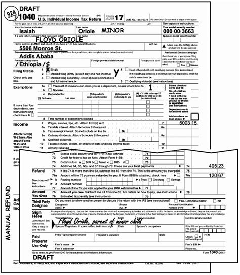 2017 Federal Tax Return Form 1040a Universal Network