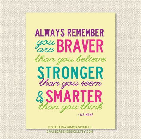 Today i am wise, so i am changing myself. Always Remember You Are Braver Than You Believe Winnie The