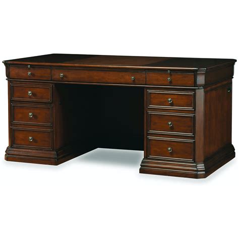 Hooker Furniture Cherry Creek Traditional Executive Desk Find Your Furniture Double Pedestal
