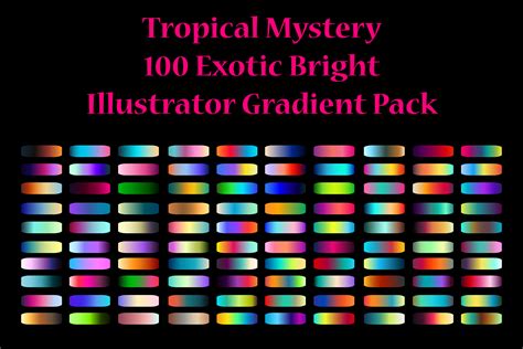 100 Exotic Bright Gradients For Adobe Illustrator 213991 Add Ons