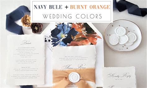 20 Navy Blue And Burnt Orange Wedding Colors And Ideas 2023