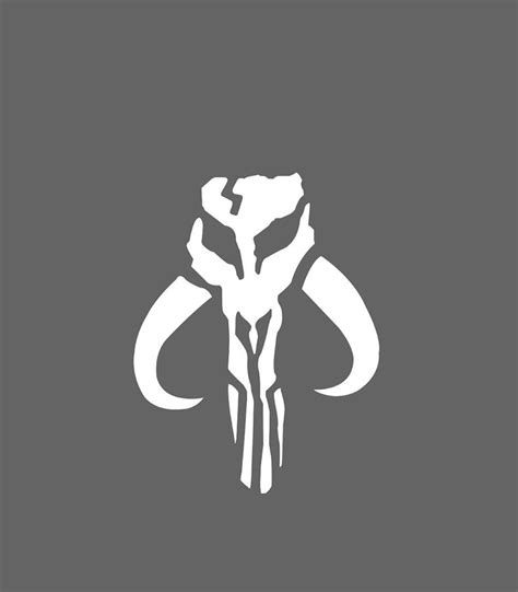 Star Wars Mandalorian Skull Logo Digital Art By Brockf Rhona Fine Art