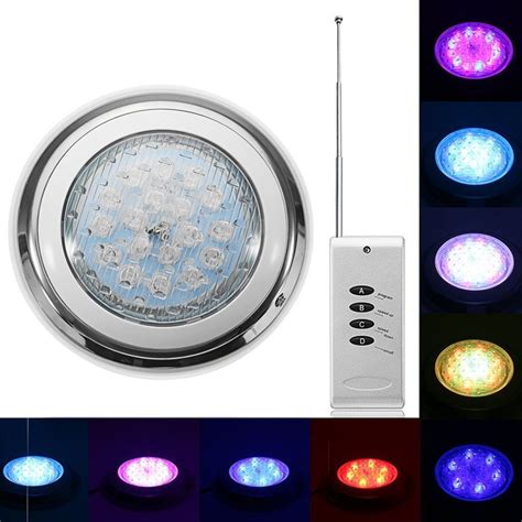 Their bright, glowing colours create an impressive underwater light show and you can change up the colors to fit the mood with a single click on the remote! NOPTEG LED Swimming Pool Light 54W AC 12V RGB IP68 LED ...