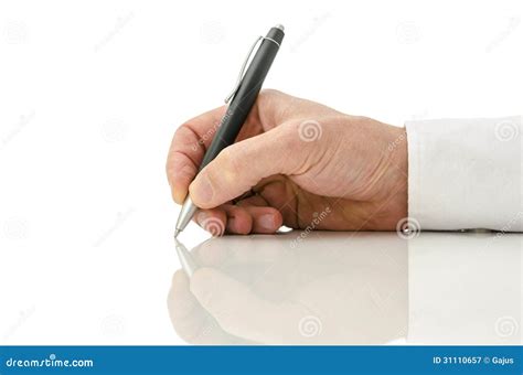 Businessman Hand Writing Stock Image Image Of Writing 31110657