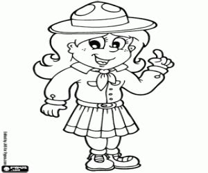 Mewarna08 Kleurplaat Scouting Logo